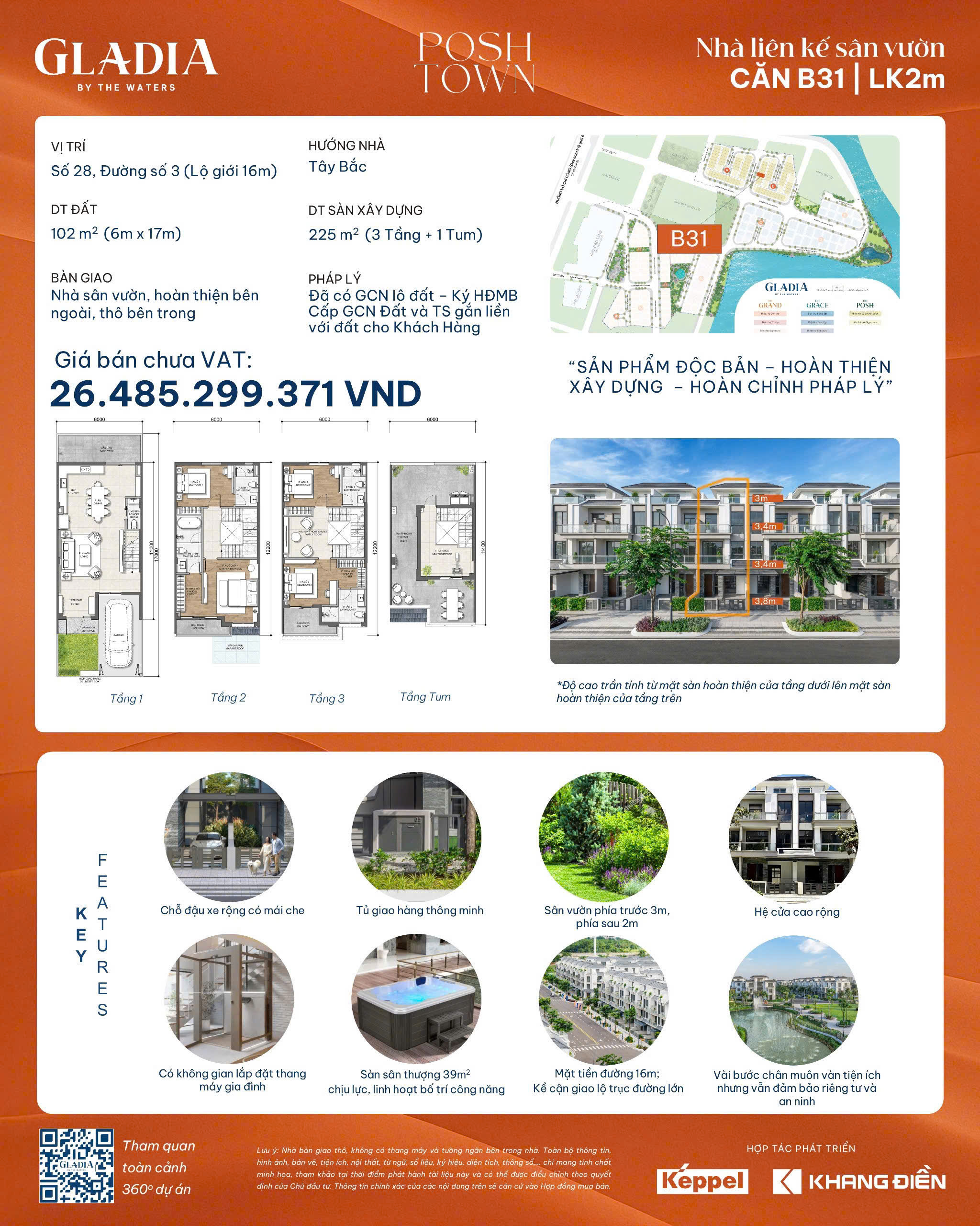 NHÀ LIÊN KẾ B31 – CĂN SỐ 28 | NHÀ PHỐ SINH THÁI HIỆN ĐẠI - AN CƯ ĐẲNG CẤP - Ảnh 2